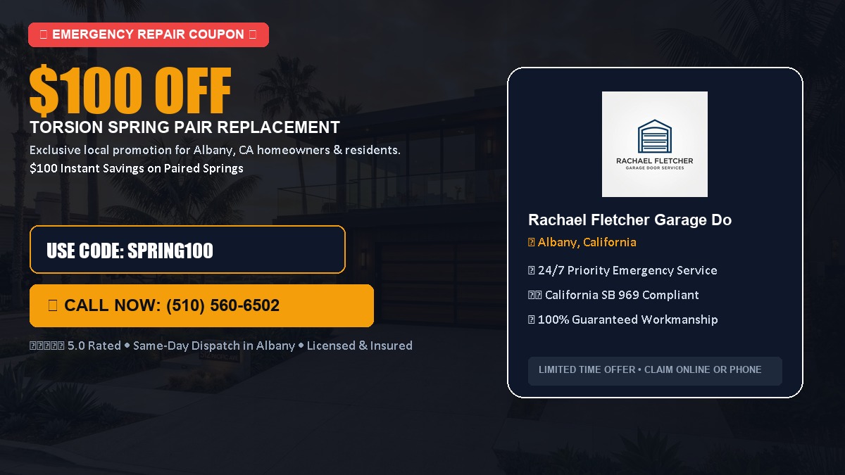 $100 OFF Heavy-Duty Torsion Spring Pair Replacement in Albany, CA